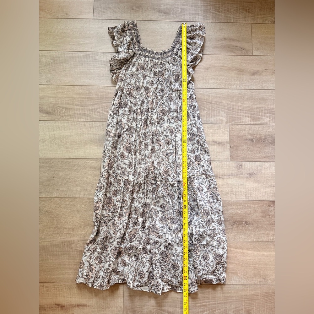 Free People Bonita Smocked Floral Cream Dress - Picture 5 of 9